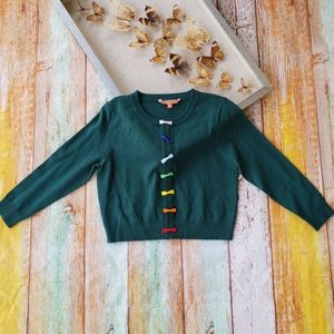 Modcloth Colorfully Sweet Cropped Ribbon Cardigan